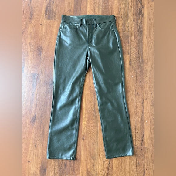 GAP Vintage Slim High Rise Dark Green Pants - Picture 5 of 7